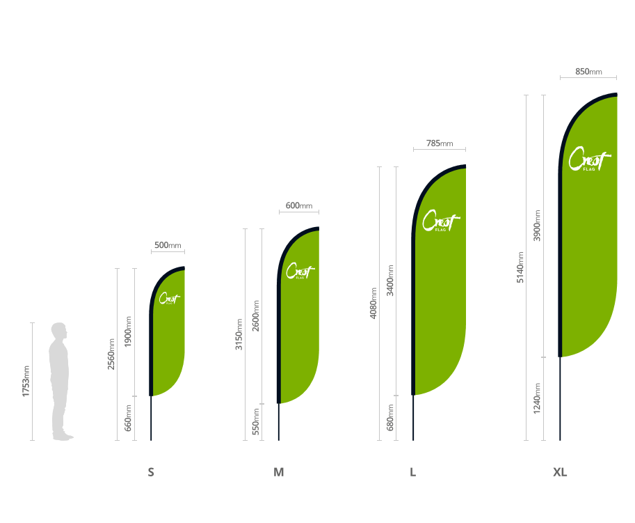 Crest Flag Dimensions